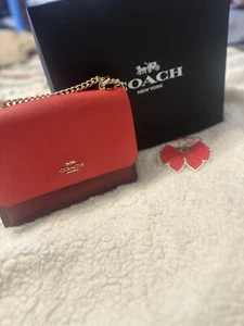 COACH Colorblock Crossbody bag -Red/Wine - Picture 1 of 9
