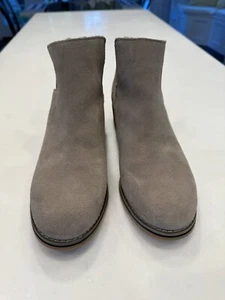 Blondo Suede Ankle Boots Zip Up Back Waterproof Tan/taupe Sz 7 NEW - Picture 1 of 7