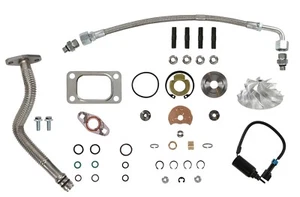 HE351CW Turbo Rebuild Kit Billet Wheel Actuator Lines Solenoid For 04.5-07 5.9L - Imagen 1 de 6