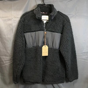 Original Weatherproof 1/2 Zip Sweater Sherpa Mens Medium Black Anthracite Soft - Picture 1 of 12