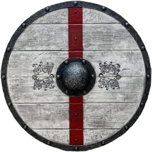 Medieval Tostig’s Viking Shield with Belt Strap Round Shield - Picture 1 of 5