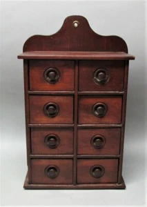 Fine Antique Mahogany Wall-Hanging Spice Box in Excellent Condition, circa 1870 - Picture 1 of 7