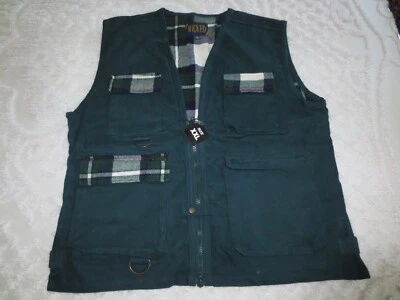 NUEVO CON ETIQUETAS Chaleco con Cremallera de Algodón Verde Forrado de Franela MECHA para Hombre - Talla XXL Foto 1 de 4