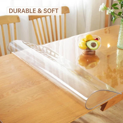 Clear Table Cover Protector 24 X 48 Inch, 2Mm Thick Plastic Table Cover Recta... - Image 1 of 4