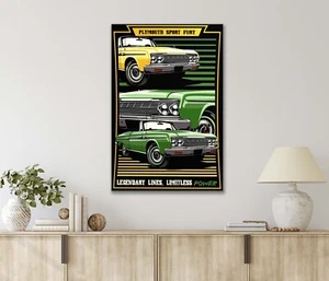 Legendary Lines, Limitless Vintage Cars 40x60cm Canvas or Metal Print Wall Art - Picture 1 of 4