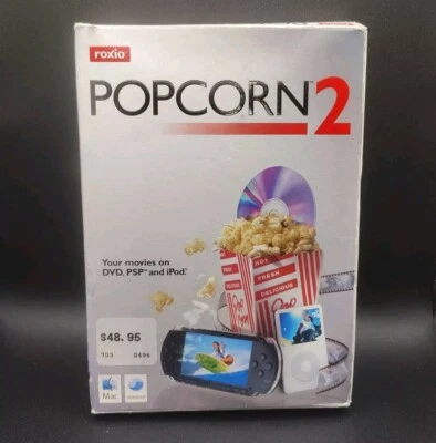 Vintage Roxio Popcorn 2 Software with Manual and CD for Apple Macintosh - Image 1 of 3