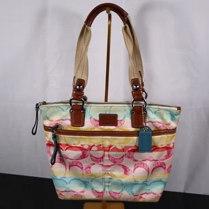 Coach Signature Multicolor Canvas Tote Bag No. C0985-11756 Rainbow - Bild 1 von 10