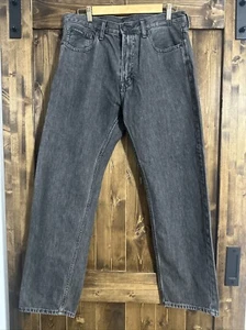 NWOT Calvin Klein Mens Standard Straight fit Denim Jeans 34/30 Faded Black Solid - Picture 1 of 16