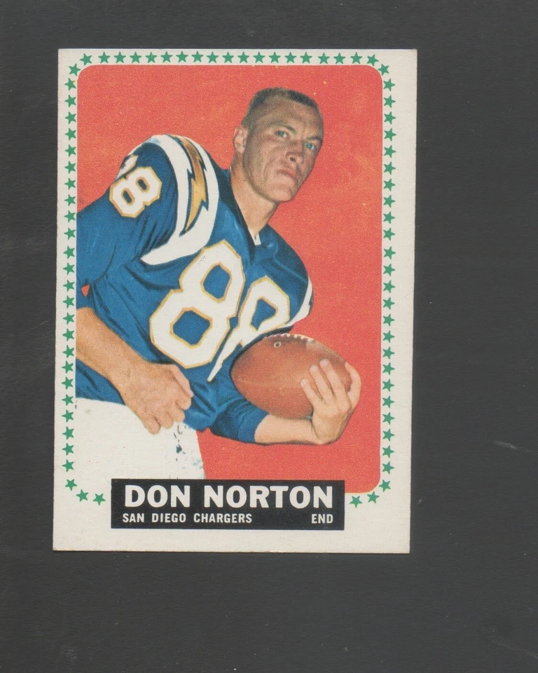 1964 Topps Football Card #169 Don Norton-San Diego Chargers Ex Mint Card - Image 1 of 1
