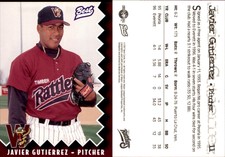 Javier Gutierrez 1997 Best Wisconsin Timber Rattlers #11 Card *AutographDen*