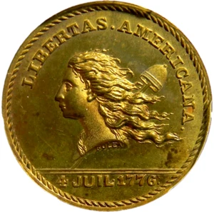 Philadelphia PA 1876 Wood's Museum, Libertas Americana Token PCGS MS64 (03-19) - Picture 1 of 4