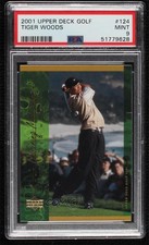 2001 Upper Deck Defining Moments Tiger Woods #124 PSA 9 MINT RC Rookie