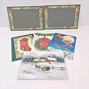 Paper Magic Group Christmas Cards W/Envelopes Set Of 9 Two Holiday Frames - Picture 1 of 12