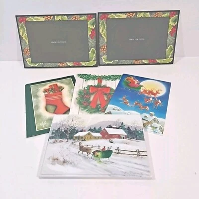 Paper Magic Group Christmas Cards W/Envelopes Set Of 9 Two Holiday Frames - Image 1 of 4