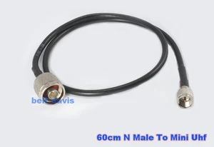Cable adaptador UHF macho a mini tipo N de 60 cm - Imagen 1 de 1