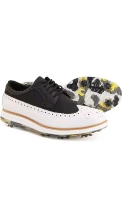 Tênis de golfe Cole Haan masculino ZeroGrand OG Tour impermeável branco preto tamanho 11 - Imagem 1 de 4