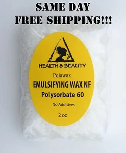 EMULSIFYING WAX NF POLYSORBATE 60 PURE POLAWAX 2 OZ - Picture 1 of 12