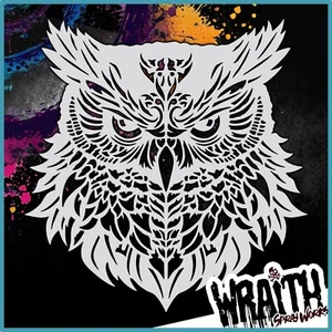 Búho #1 - Plantilla de plantilla de aerógrafo reutilizable - Imagen 1 de 4