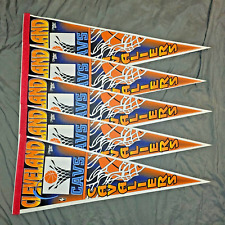 Lot Of (5) Cleveland Cavaliers Cavs NBA Basketball 1990s Pennant Banner Flag Vtg