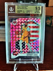 ANTHONY DAVIS 2020-21 PANINI MOSAICO CAMUFLAJE ROSA #250 (grado 9,5 gema como nuevo) - Imagen 1 de 2