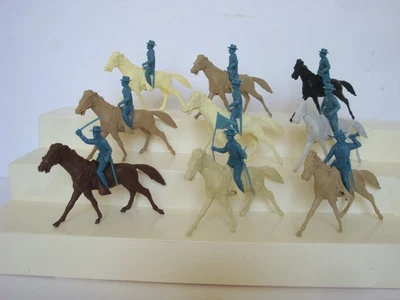 Marx Little Big Horn /Ft Apache Play Set / Comp Set of 9 Mtd Cavalry w/9  Horses - image 1 of 3