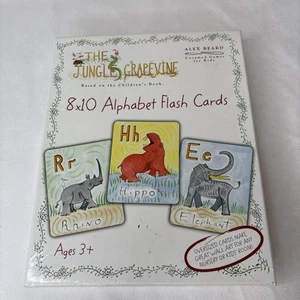 8x10 Alphabet Flash Cards Based On The Jungle Grapevine Alex Beard Animal Large - Picture 1 of 7