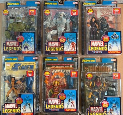 Lote de 6 figuras selladas ToyBiz Marvel Legends Complete Apocalypse BAF Wave 2005 Foto 1 de 4