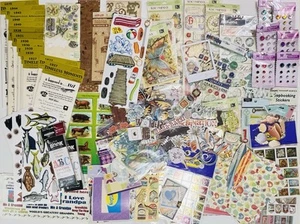 Riesiger Posten Scrapbooking Zubehör Aufkleber Papier Verzierungen K&C etc. 125+ - Bild 1 von 7