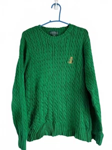 Women’s Ralph Lauren cable knit jumper green tag petite small (826) - Picture 1 of 10