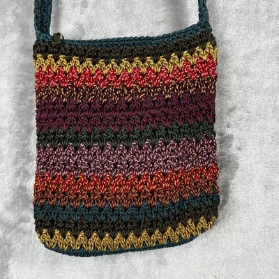 Cartera Bandolera Pequeña The Sak Multicolor Crochet Cremallera Clásica Atemporal Foto 1 de 4