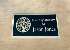 Solid Cast Brass Memorial Plaque personalized in full 3D Brass Lettering Quality - Picture 1 of 3