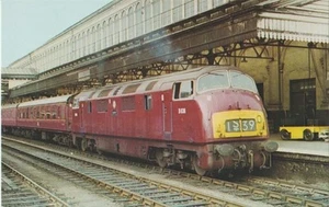 Eisenbahn Postkarte BR Kriegsschiff D838 Rapid Exeter St Davids 1967 Diesellok - Bild 1 von 1