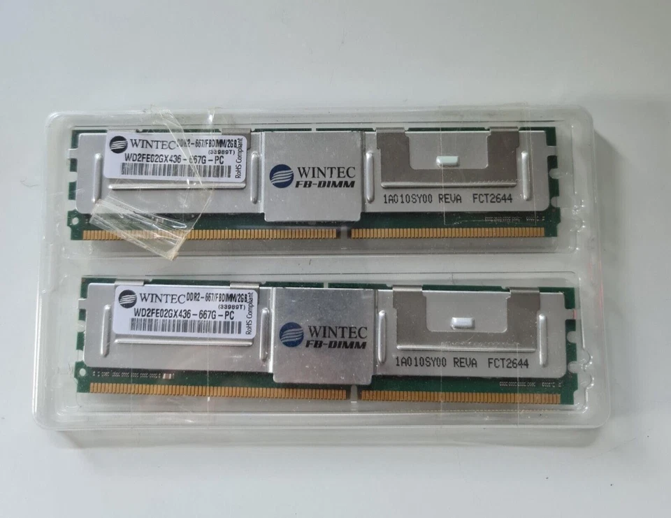 2x 2GB Wintec FB DIMM DDR2 667 2GB - Image 1 of 1