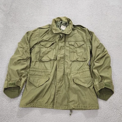 Abrigo de campo Alpha Industries clima frío hombre medio largo verde USAF militar años 70 Foto 1 de 4