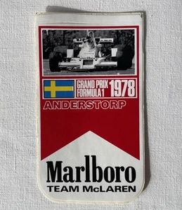 Vintage Team Mclaren Formel 1 Racing Vinyl Aufkleber Grand Prix F1 1978 Schweden - Bild 1 von 3