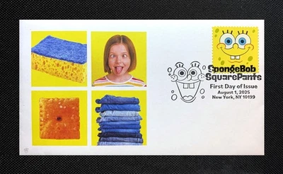 Pantalones cuadrados de Bob Esponja 2025 sello Forever único FDC: Rebus: Cachets Ciccolella Foto 1 de 2