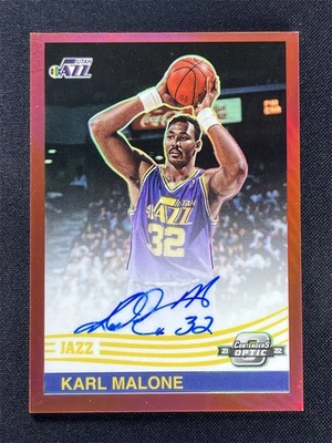 2021-22 Panini Contenders Optic Karl Malone #84-KML Red 1984 Tribute Auto /35 - image 1 of 2