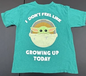 Star Wars Baby Yoda “Don’t Feel Like Growing Up” Boys Size 6/7 T Shirt - Picture 1 of 5