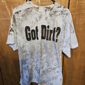 Camisa Eldora Speedway "Got Dirt" Gráfica Estampado Texturizado Blanca Para Hombre XL - Imagen 1 de 5