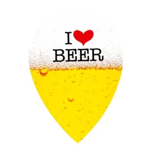 I Love Beer Pear Poly Royal Hard Dart Flight - Foto 1 di 1