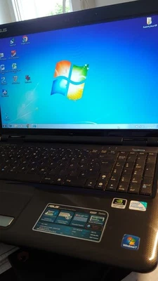 Asus K50IP: 15.6", Intel T4500, 4 GB/320 GB HDD, DVD-RW, Win7, Akku neu! Top! - Bild 1 von 4