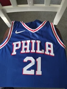 Adult Nike Joel Embiid NBA Philadelphia 76ers Icon Edition Royal Swingman - Picture 1 of 5