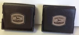 NEU John Deere zweifach gefaltete Geldbörse aus Leder historisches Logo schwarz braun LP35480 LP35481 - Bild 1 von 4
