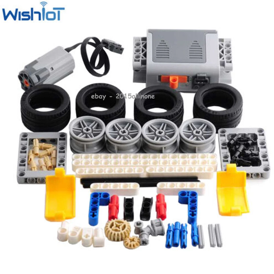 68PCS MOC Car Kit Technics Power Functions M Motor AA Battery Box with Wheels - Image 1 of 4