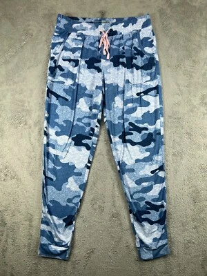 Pantalones de salón Jane Bleeker camuflados para mujer pequeños azules camuflados tejidos Foto 1 de 4