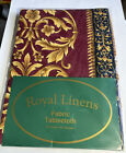 Sealed Royal Linens Fabric Tablecloth 60? X 84? Oblong Dmask Pattern