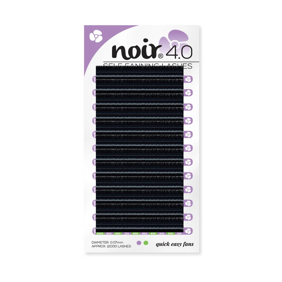 NOIR VOLUME LASHES Easy Fanning Lashes Noir 0.07 Self Fanning Eyelash Extensions Russian Volume C D
