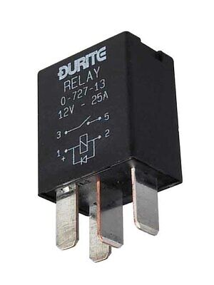 12 Volt 25 Amp Make Break Micro Relay With Diode Durite 0-727-13 • 11.37€