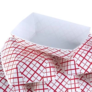 Heavy Duty Grease Resistant 5 Lb Paper Food Trays 50 Pack. Recyclable Coated ... - Picture 1 of 7
