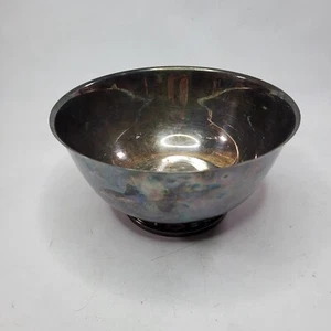 Plato cuenco vintage plateado Paul Revere reproducción Oneida plata 8 pulgadas - Imagen 1 de 6